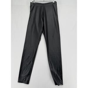 HUE Faux Leather Leggings Slim Fit‎ Medium Black Stretch
